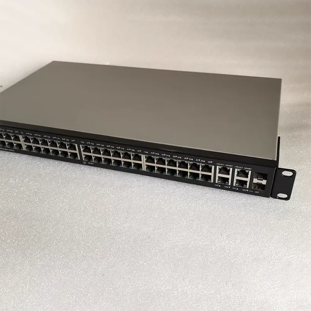 SG300-52 трехслойный гигабитный коммутатор, 52-портовый электрический порт, гигабитный + 2-портовый гигабитный оптический мультиплексирующий порт SFP
SG300-52 трехслойный гигабитный коммутатор, 52-портовый электрический порт, гигабитный + 2-портовый гигабитный оптический мультиплексирующий порт SFP
