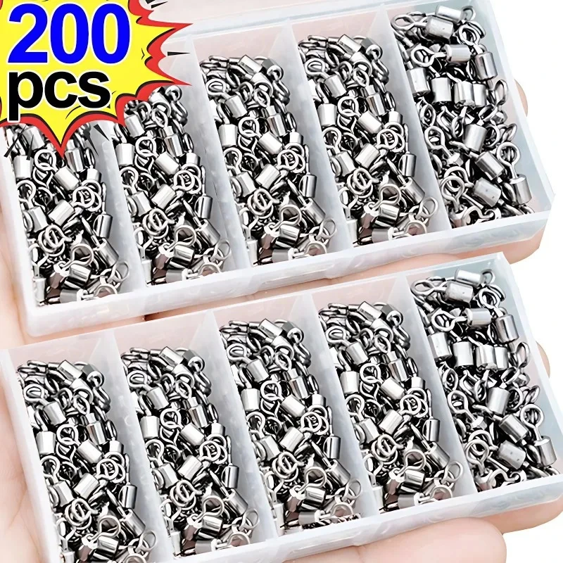 50/100pcs Fishing Connector 8 Shape Swivel Fishing Hooks Line Connectors Stainless Steel Ball Bearing Practical Solid Rings
50/100pcs Fishing Connector 8 Shape Swivel Fishing Hooks Line Connectors Stainless Steel Ball Bearing Practical Solid Rings