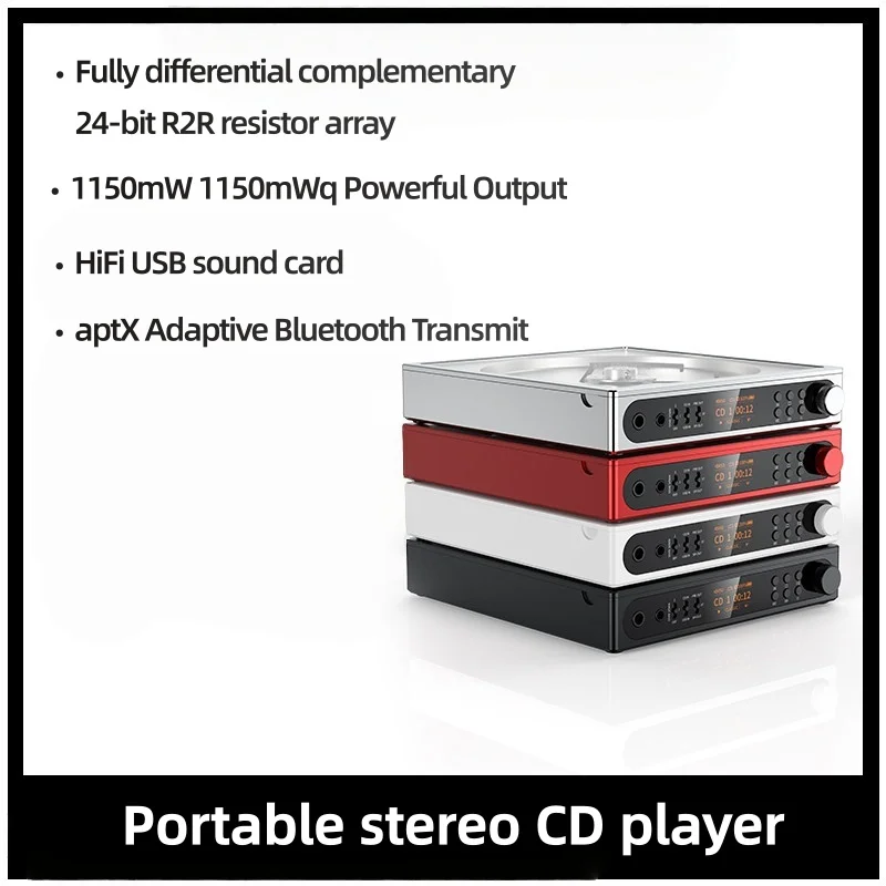 DM15 Portable Stereo CD Player with Long-Lasting Battery Supports USB Ripping Optical/coaxial/3.5mm/4.4mm Bluetooth HiFi Player
DM15 Portable Stereo CD Player with Long-Lasting Battery Supports USB Ripping Optical/coaxial/3.5mm/4.4mm Bluetooth HiFi Player