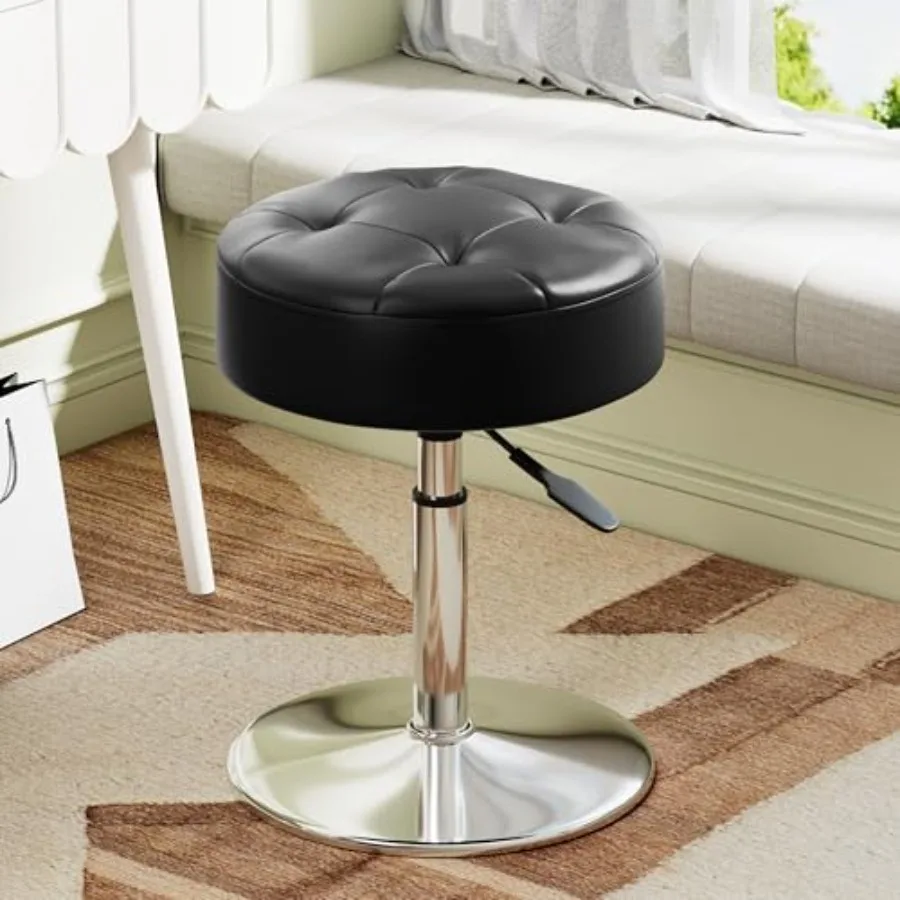 Vanity Stool with Adjustable Height 360°Swivel Ottoman Chair for Adults Round Padded Makeup Stool with Stable Support for Vanit
Vanity Stool with Adjustable Height 360°Swivel Ottoman Chair for Adults Round Padded Makeup Stool with Stable Support for Vanit
