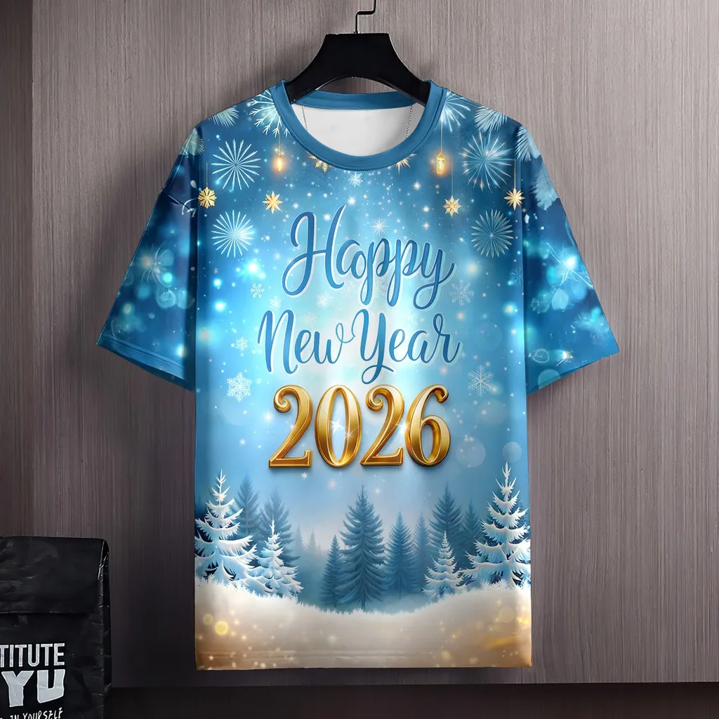 2026 Happy New Year Family T-Shirt Unisex Soft And Breathable Hip Hop Style Crew Neck Short Sleeve Tshirts For Men Streetwear
2026 Happy New Year Family T-Shirt Unisex Soft And Breathable Hip Hop Style Crew Neck Short Sleeve Tshirts For Men Streetwear