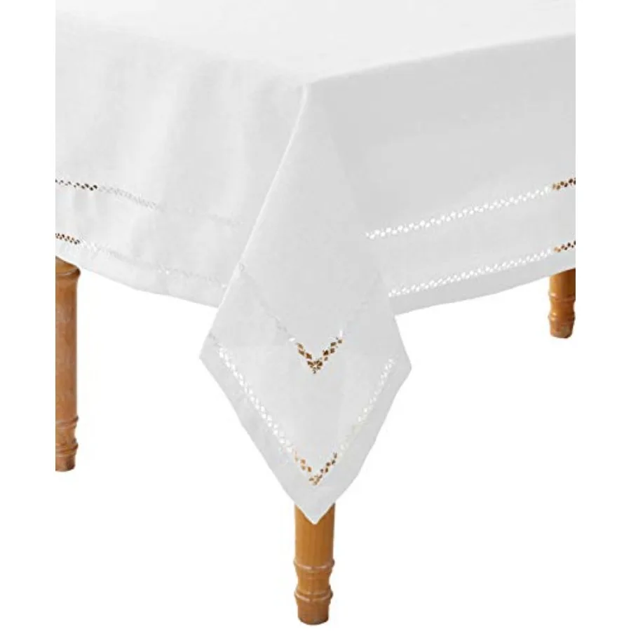 em Stitc Embroidered Vinta Design Taleclot White 68" y 108" Olong/Recle
em Stitc Embroidered Vinta Design Taleclot White 68" y 108" Olong/Recle
