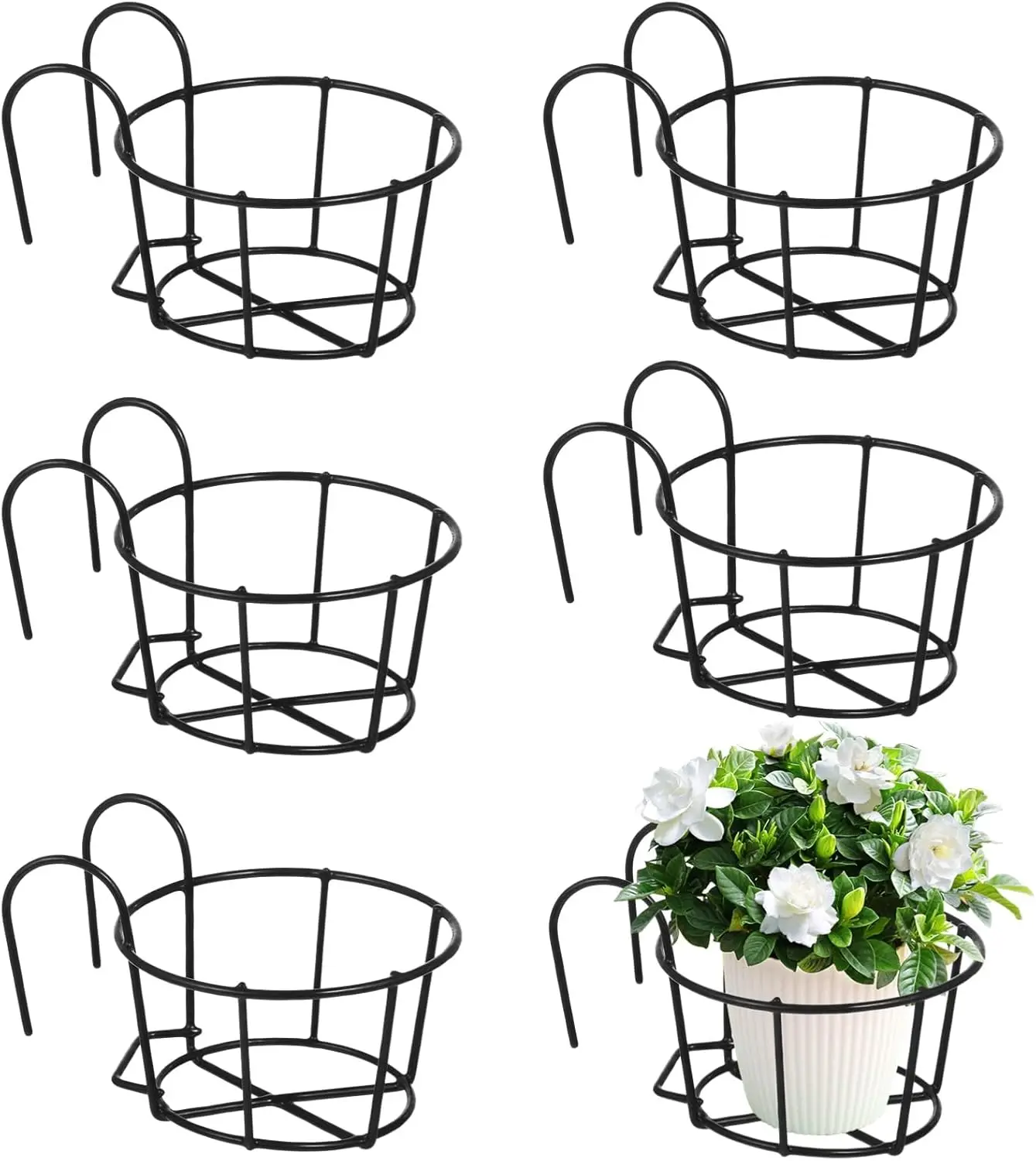 Circular hanging rail flower planters, hanging iron flower baskets, outdoor hanging flower planters
Circular hanging rail flower planters, hanging iron flower baskets, outdoor hanging flower planters