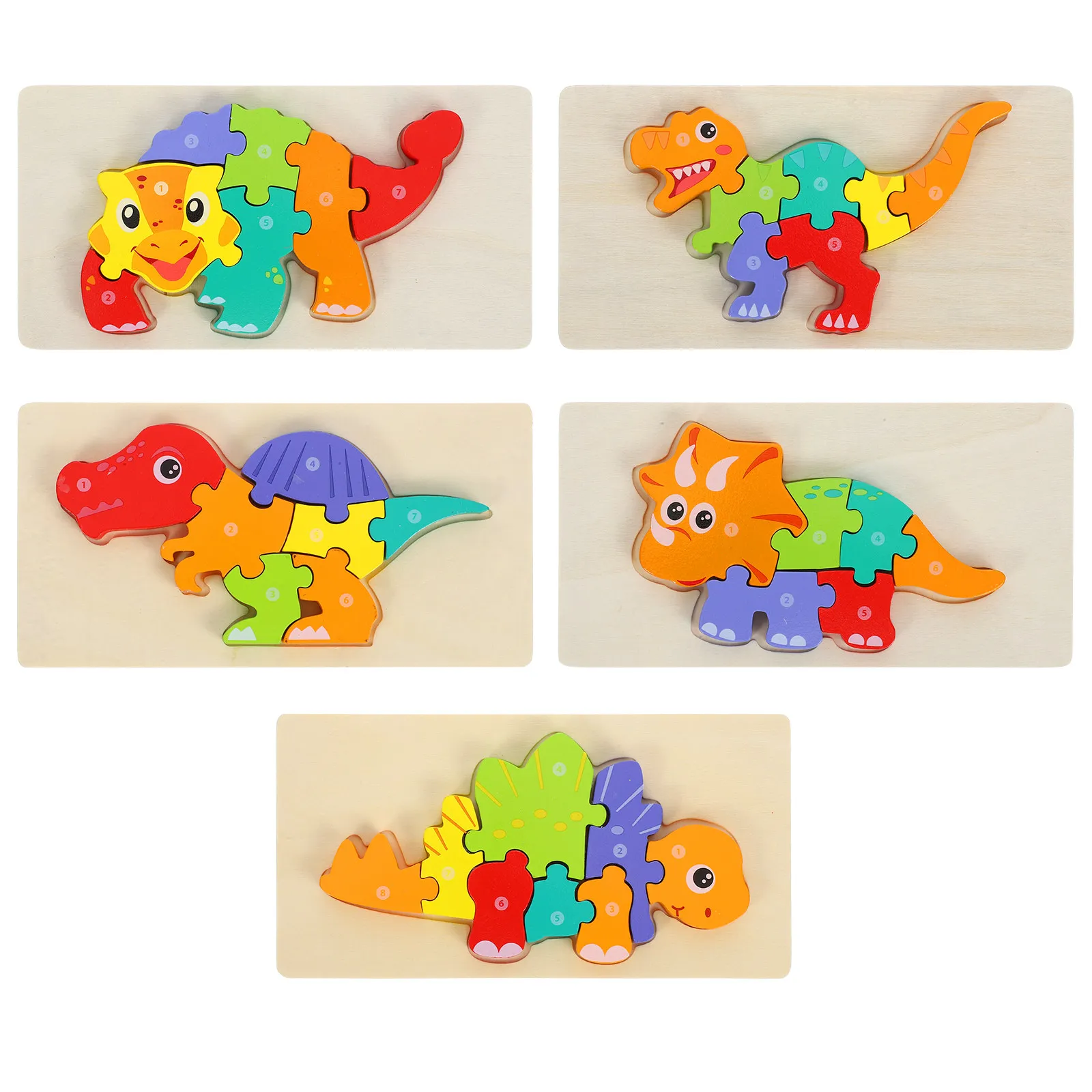 5Pcs Dinosaur Wooden 3D Puzzle Montessori Learning Educational Cognitive Development Game for Toddlers Wood Puzzle
5Pcs Dinosaur Wooden 3D Puzzle Montessori Learning Educational Cognitive Development Game for Toddlers Wood Puzzle