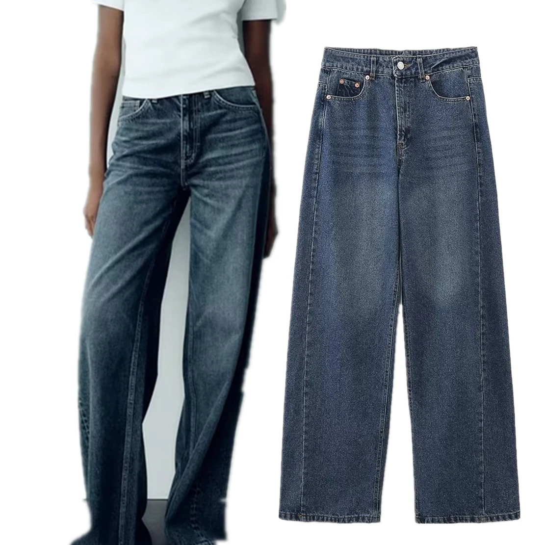 Jenny&dave 2026 Woman Retro Fashion Women's Mommy Jeans High Casual Wide Leg Waist Jeans Boyfriend Loose Denim Pants Ladies
Jenny&dave 2026 Woman Retro Fashion Women's Mommy Jeans High Casual Wide Leg Waist Jeans Boyfriend Loose Denim Pants Ladies