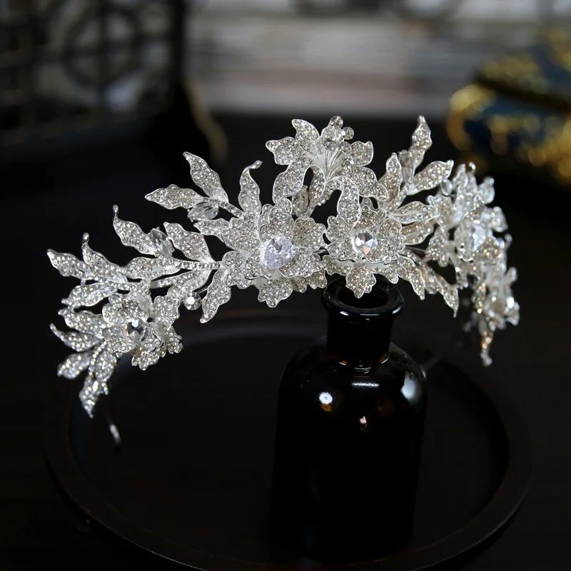 Luxury Wedding Crowns For Bride Headpiece Princess Queen Flower Bridal Crowns Tiaras Quinceanera Women Wedding Hair Headdress
Luxury Wedding Crowns For Bride Headpiece Princess Queen Flower Bridal Crowns Tiaras Quinceanera Women Wedding Hair Headdress