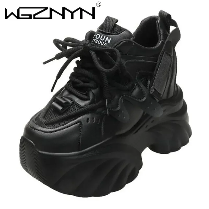 10CM Women High Platform Sneakers Autumn Winter Lace-up Chunky Shoes Heels Thick Sole Casual Shoes Woman Sport Leather Sneakers
10CM Women High Platform Sneakers Autumn Winter Lace-up Chunky Shoes Heels Thick Sole Casual Shoes Woman Sport Leather Sneakers
