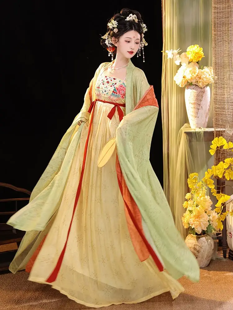 Chinese Hanfu Dress Women Ancient Traditional Cosplay Costume Vintage Tang Dynasty Blue Red &Green Hanfu Suits
Chinese Hanfu Dress Women Ancient Traditional Cosplay Costume Vintage Tang Dynasty Blue Red &Green Hanfu Suits