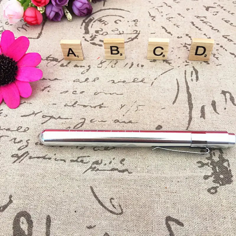 2Pcs Nurse Medical Pupil Gauge Compact Aluminum Alloy on Off Button for Medical Use LED Pen Light
2Pcs Nurse Medical Pupil Gauge Compact Aluminum Alloy on Off Button for Medical Use LED Pen Light