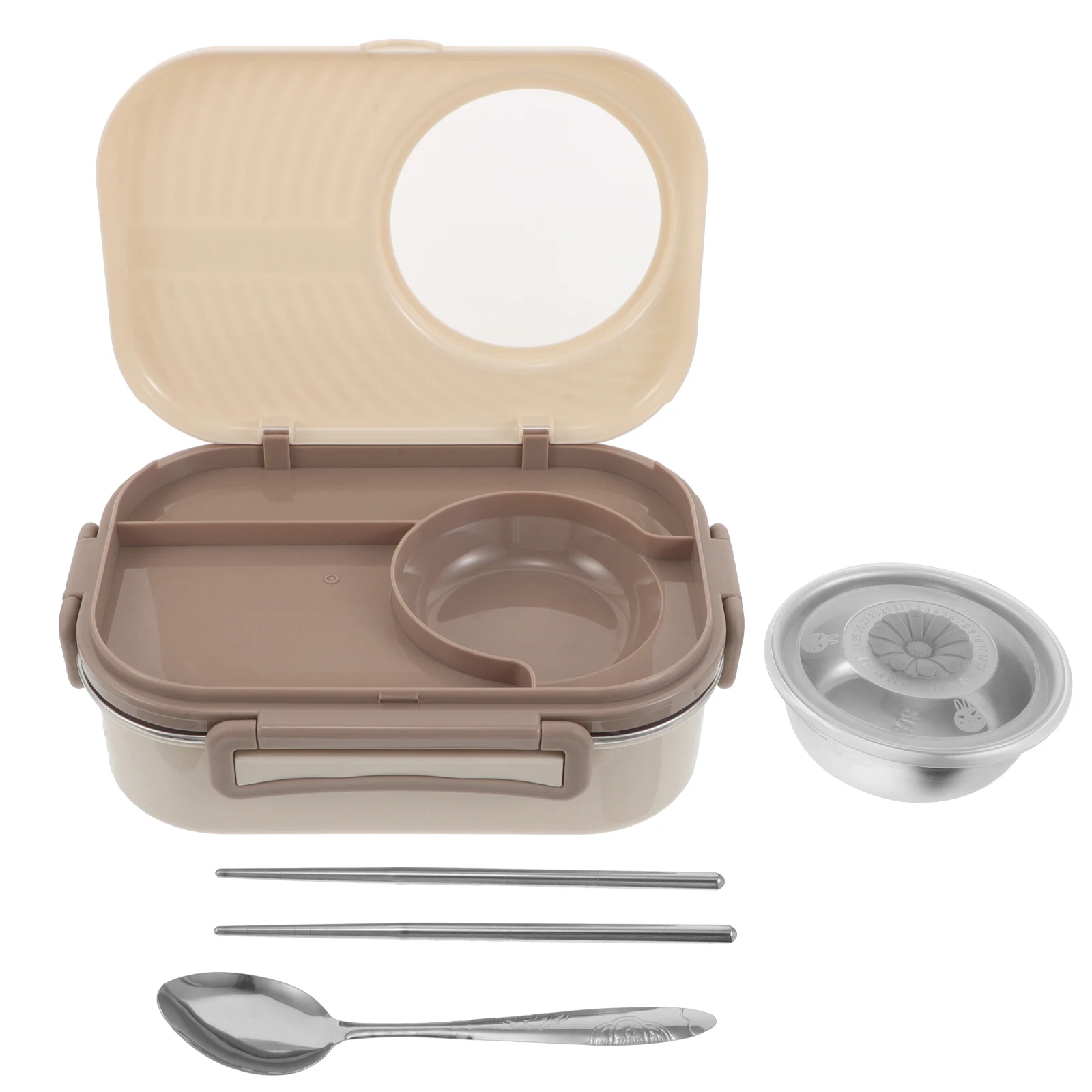 1 комплект, изолированный ланч-бокс Bento из нержавеющей стали, портативный герметичный ланч-бокс с 3 отделениями, палочки для еды, ложка, миска для супа для работы
1 комплект, изолированный ланч-бокс Bento из нержавеющей стали, портативный герметичный ланч-бокс с 3 отделениями, палочки для еды, ложка, миска для супа для работы