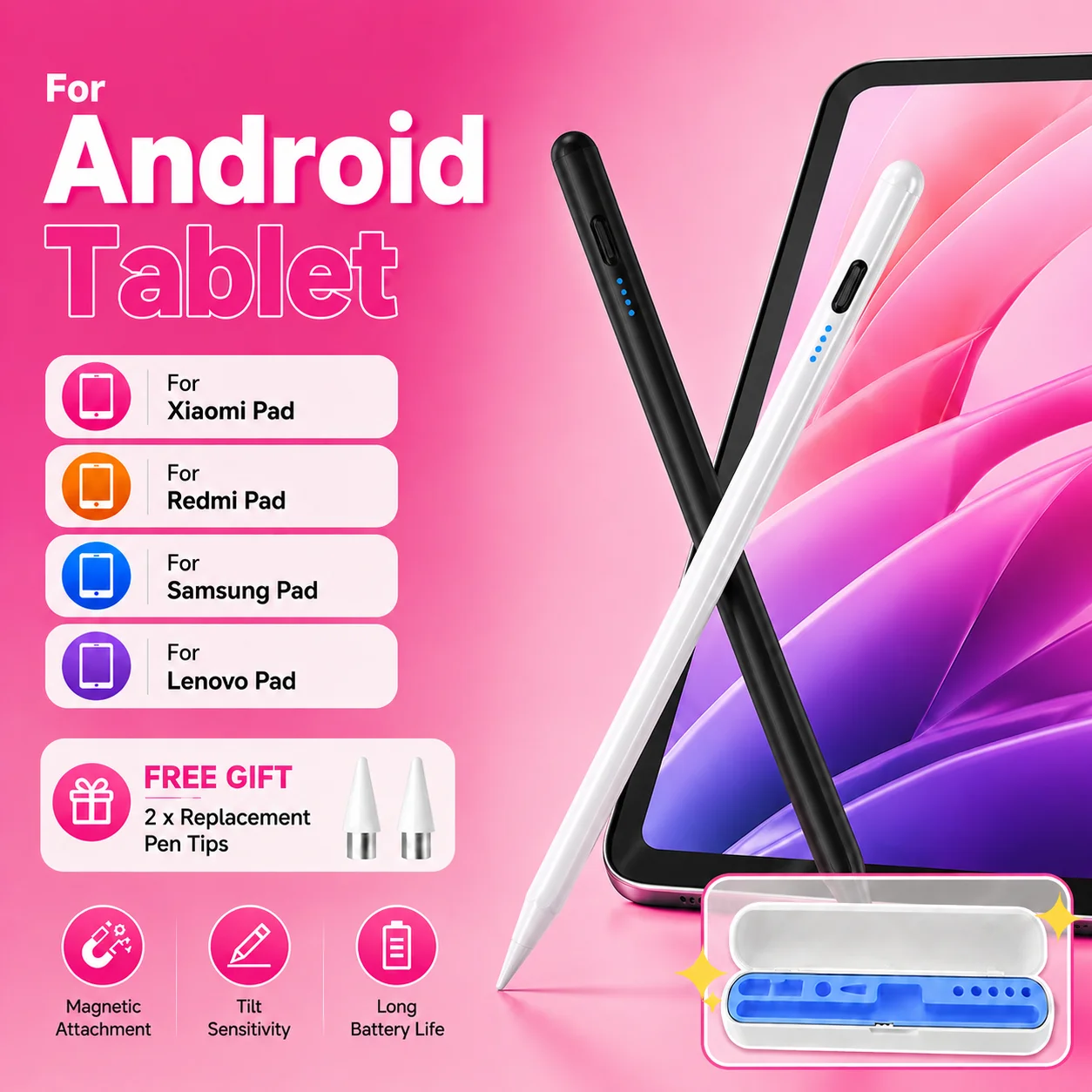 Universal Stylus Pen Tilt Sensitivity Fast Charge for Galaxy Tab Xiaomi Pad 7 6 Touch Pen for Huawei MatePad Lenovo Tablet Pen
Universal Stylus Pen Tilt Sensitivity Fast Charge for Galaxy Tab Xiaomi Pad 7 6 Touch Pen for Huawei MatePad Lenovo Tablet Pen