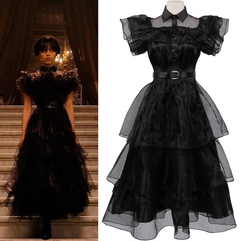 Gothic Queen Cos On Wednesday Wednesday American Tv Series Hostess With Dance Dress Cosplay Suit
Gothic Queen Cos On Wednesday Wednesday American Tv Series Hostess With Dance Dress Cosplay Suit