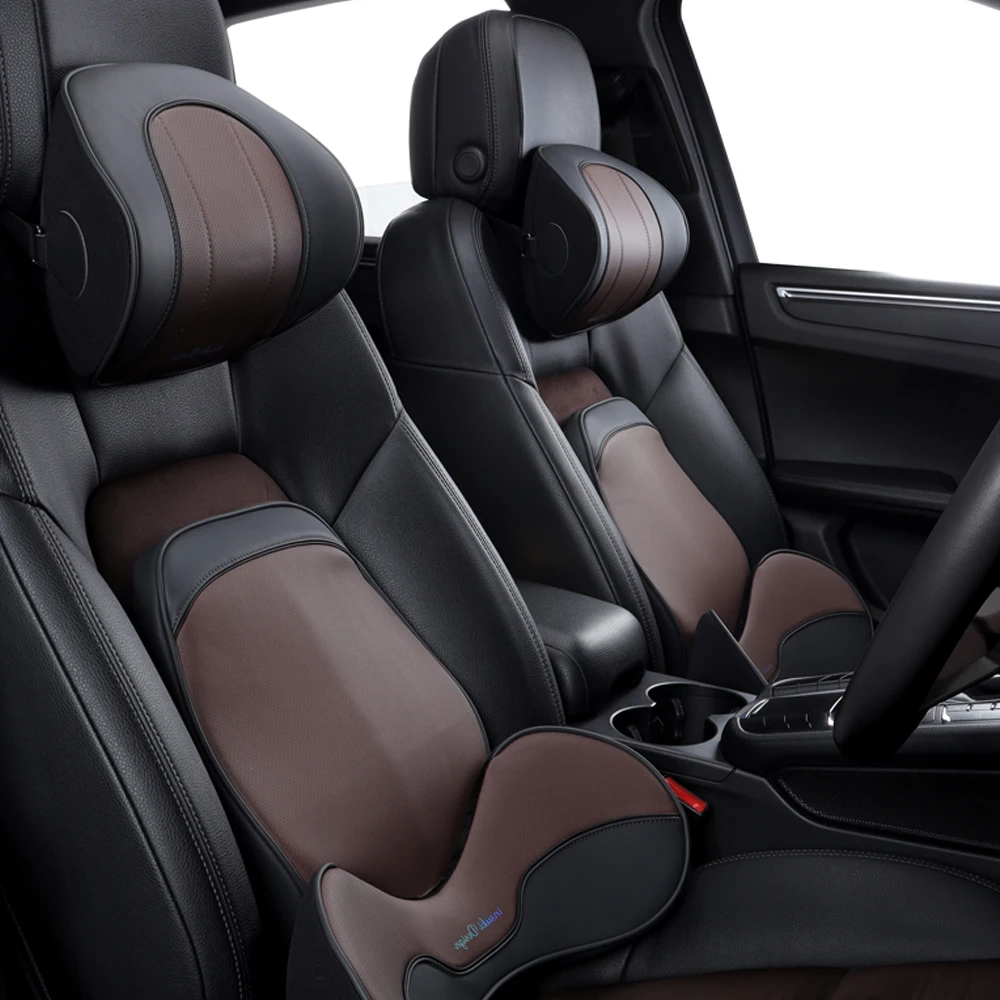 PU Leather Car Lumbar Support Pillow Auto Headrest Cushion Antibacterial Memory Foam Disc Bone Lumbar Support For Car Driving
PU Leather Car Lumbar Support Pillow Auto Headrest Cushion Antibacterial Memory Foam Disc Bone Lumbar Support For Car Driving
