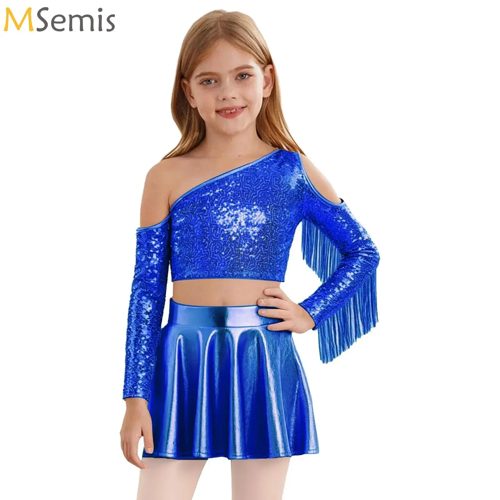Kids Girls Sequins Ballet Dance Dress Long Sleeve Tassel Ballroom Lyrical Jazz Dance Costumes Stage Performance Dancing Outfits
Kids Girls Sequins Ballet Dance Dress Long Sleeve Tassel Ballroom Lyrical Jazz Dance Costumes Stage Performance Dancing Outfits