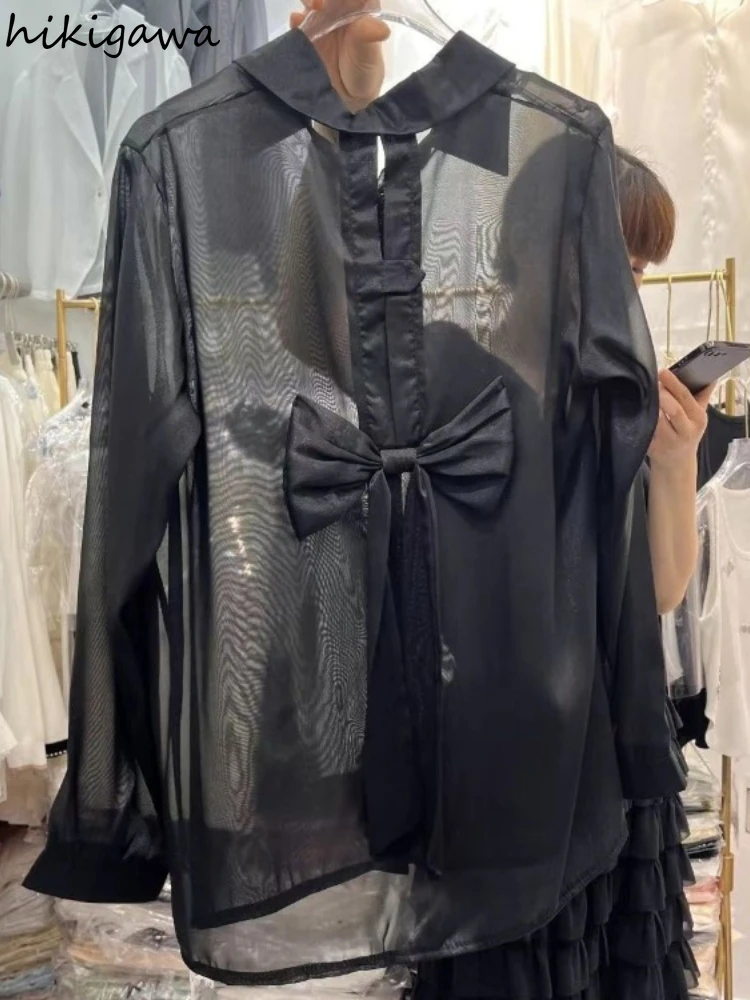 2025 Blusas Mujer De Moda Summer Blouse for Women Long Sleeve Chiffon Shirts Bow See Through Korean Blouses Thin Oversized Tops
2025 Blusas Mujer De Moda Summer Blouse for Women Long Sleeve Chiffon Shirts Bow See Through Korean Blouses Thin Oversized Tops