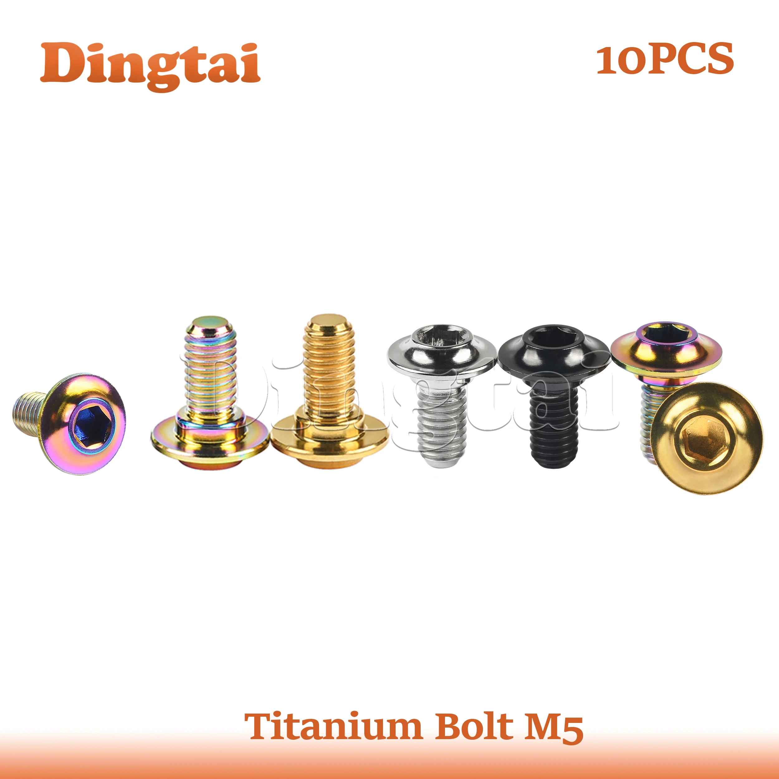 Dingtai Titanium Bolt 10PCS M5 Titanium Alloy Bicycle C Clip Brake Block Fixed Screw Brake Bolts for Road Bike
Dingtai Titanium Bolt 10PCS M5 Titanium Alloy Bicycle C Clip Brake Block Fixed Screw Brake Bolts for Road Bike