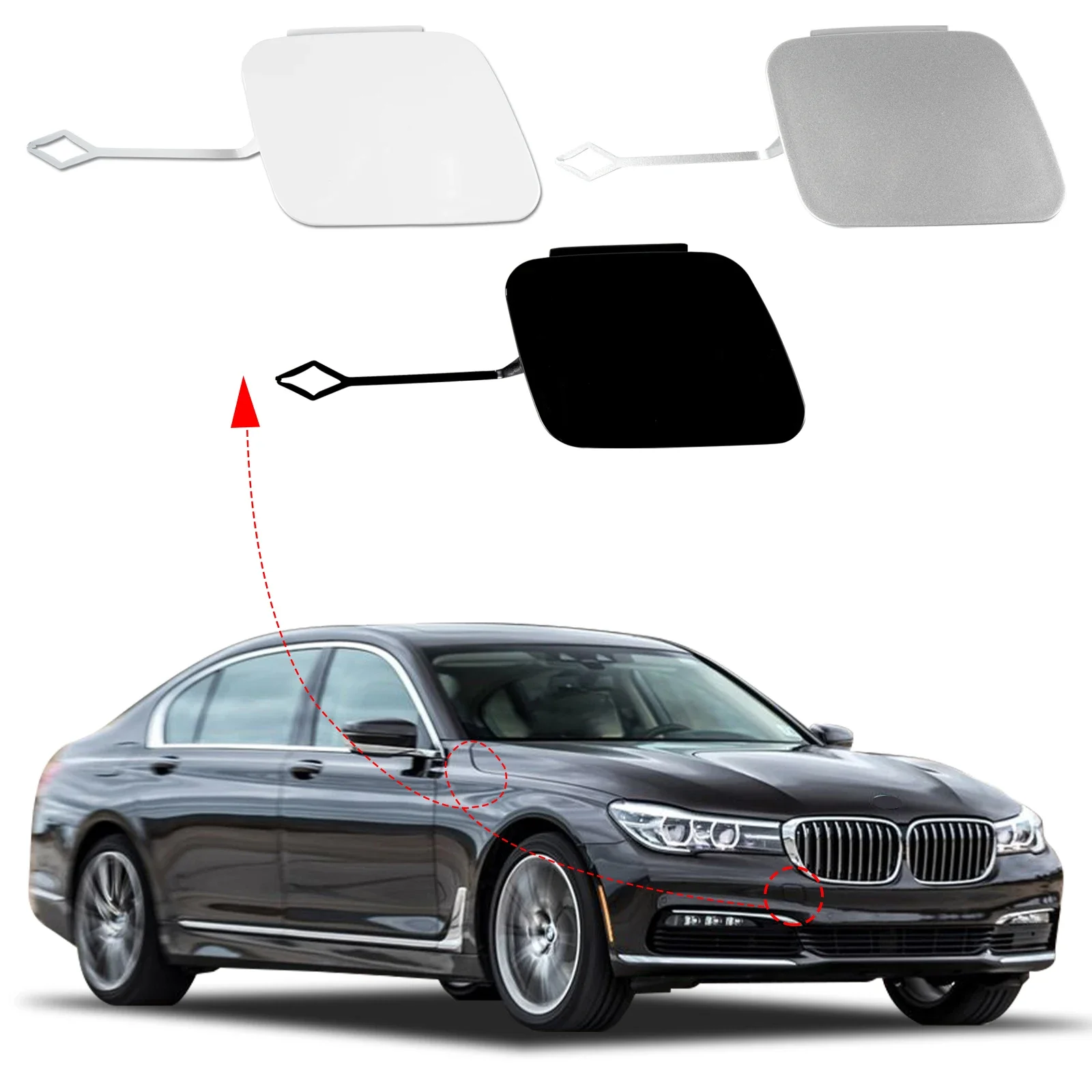 Pop Front Bumper Tow Hook Cover Cap Eye For BMW 7 Series G11 G12 2016 2018 2019 51117412466
Pop Front Bumper Tow Hook Cover Cap Eye For BMW 7 Series G11 G12 2016 2018 2019 51117412466