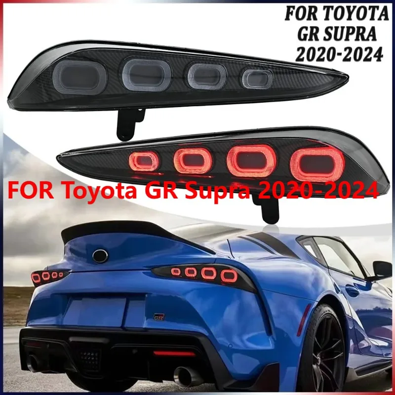 Для Toyota GR Supra 2020-2024, 1 комплект обновленных красных светодиодных задних фонарей в сборе, задние фонари багажника Plug and Play 
Для Toyota GR Supra 2020-2024, 1 комплект обновленных красных светодиодных задних фонарей в сборе, задние фонари багажника Plug and Play