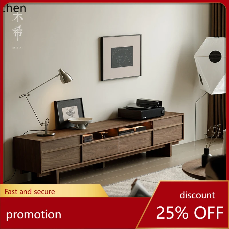 ZMLsolid wood black walnut locker living room simple bone line retro floor cabinet
ZMLsolid wood black walnut locker living room simple bone line retro floor cabinet