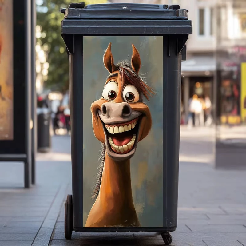Funny Cartoon Horse Trash Can Stickers - Animal Vinyl Decal, Home Decor Waterproof Anti-Slip Bin Decoration Decals S974
Funny Cartoon Horse Trash Can Stickers - Animal Vinyl Decal, Home Decor Waterproof Anti-Slip Bin Decoration Decals S974