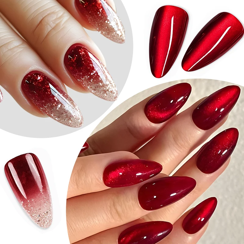 New 24pcs Sparkling Red Cat Magnet Fake Nail Fashion Wearable Fake Nails Artificial Press on Fake Nails Tips Nails Art Manicure
New 24pcs Sparkling Red Cat Magnet Fake Nail Fashion Wearable Fake Nails Artificial Press on Fake Nails Tips Nails Art Manicure