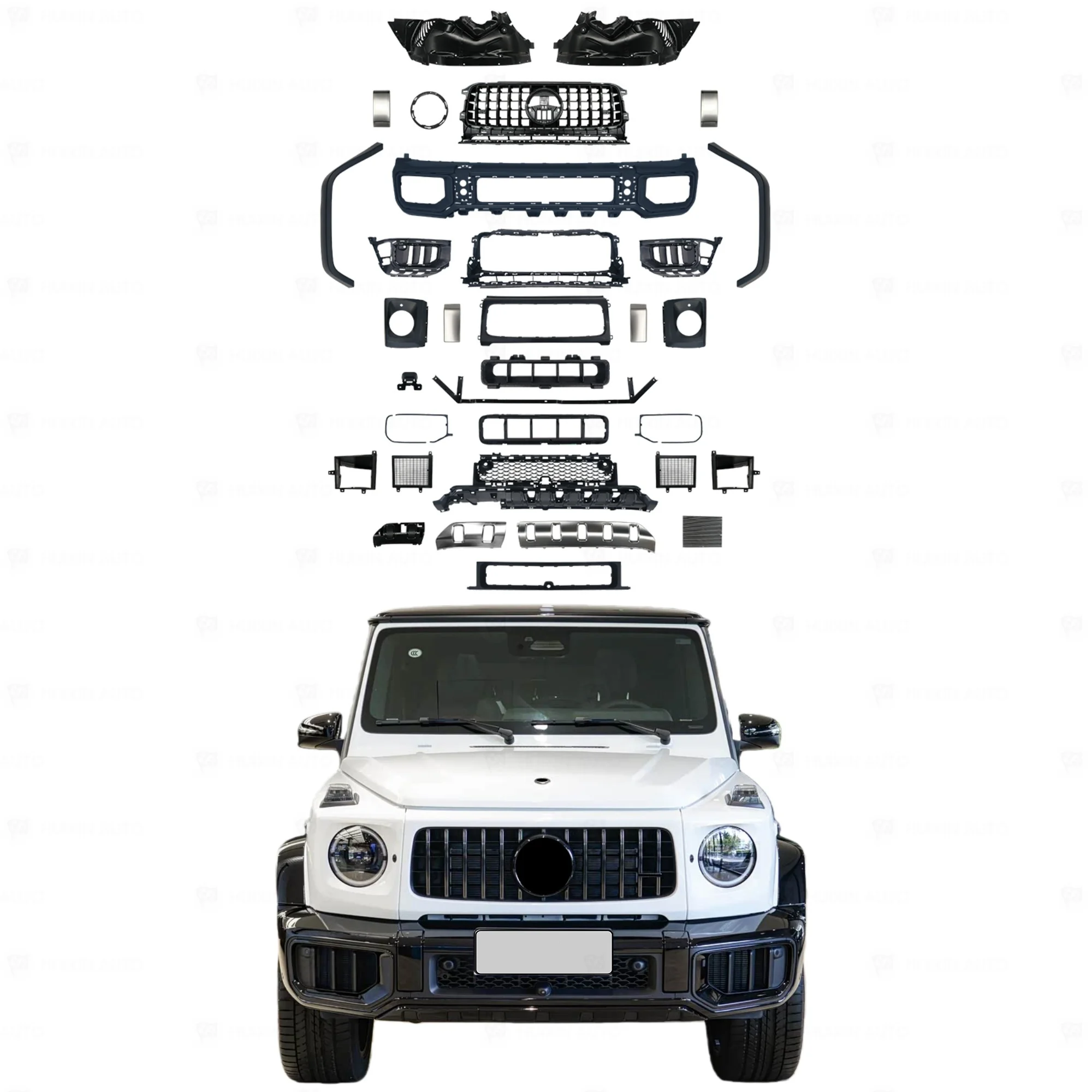 Flying Wing Best Quality PP Material Car Bumpers For Benz G Class W465 2025 Upgrade To G63 Model With Eyebrows Grille Front
Flying Wing Best Quality PP Material Car Bumpers For Benz G Class W465 2025 Upgrade To G63 Model With Eyebrows Grille Front