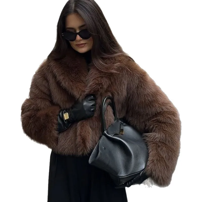 Cross-border European and American imitation fur coat women's short street shot fashion coat new autumn and winter plush women
Cross-border European and American imitation fur coat women's short street shot fashion coat new autumn and winter plush women