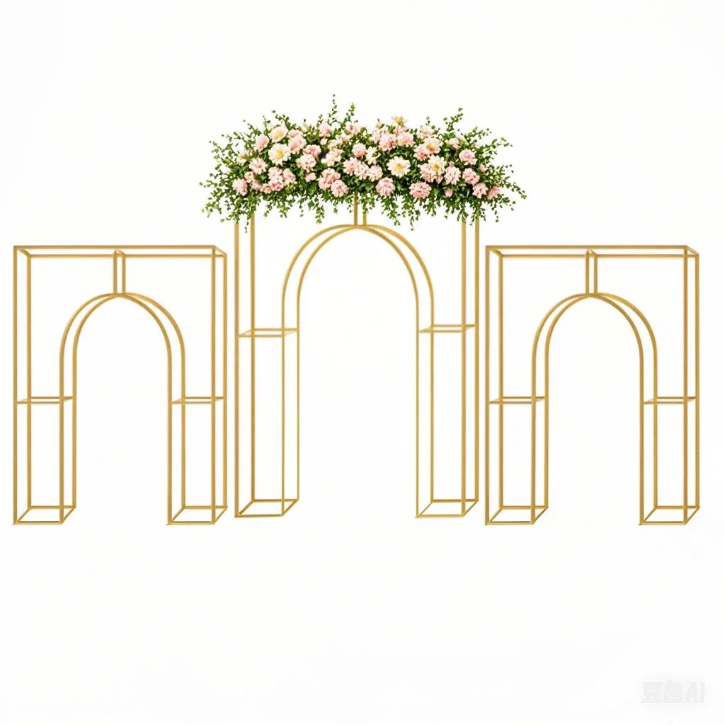 Shiny Gold Double Arch Artificial Flower Display Stand, Wedding Stage, Welcome Aisle, Door Backdrops, Birthday Balloons Rack
Shiny Gold Double Arch Artificial Flower Display Stand, Wedding Stage, Welcome Aisle, Door Backdrops, Birthday Balloons Rack