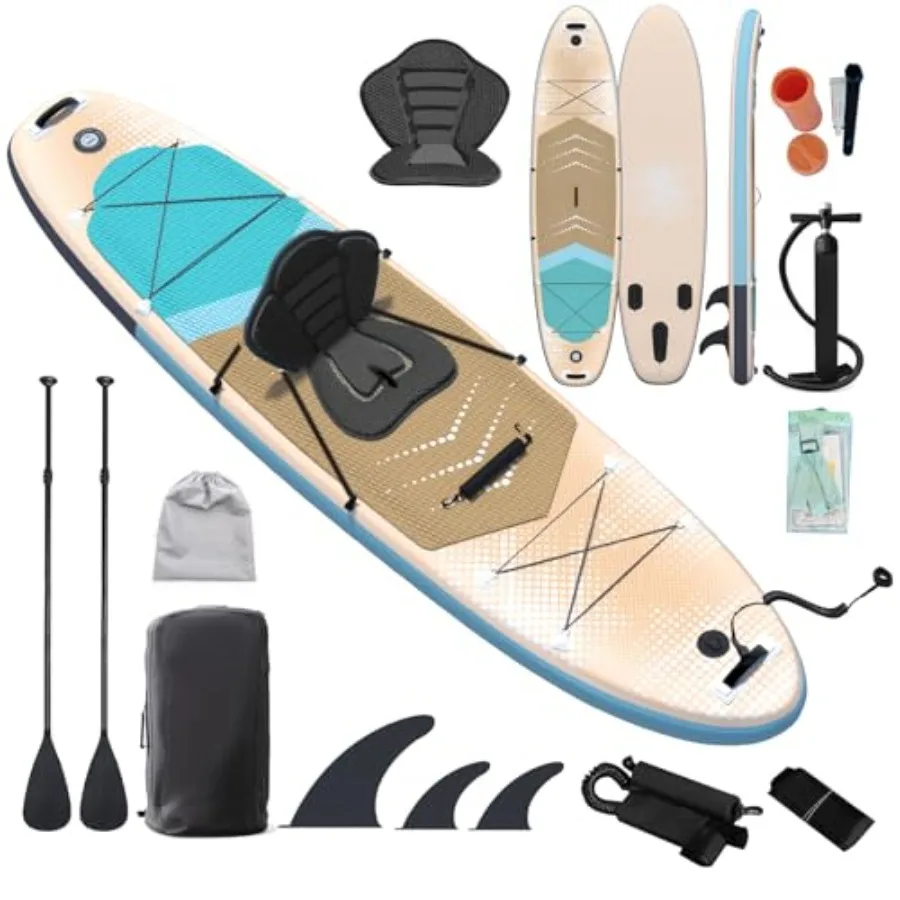 Inflatable Stand Up Paddle Board for Yoga Fishing Surfing PVC Orange/Blue/LED Lightweight Durable with Strapped Seat Includes P
Inflatable Stand Up Paddle Board for Yoga Fishing Surfing PVC Orange/Blue/LED Lightweight Durable with Strapped Seat Includes P
