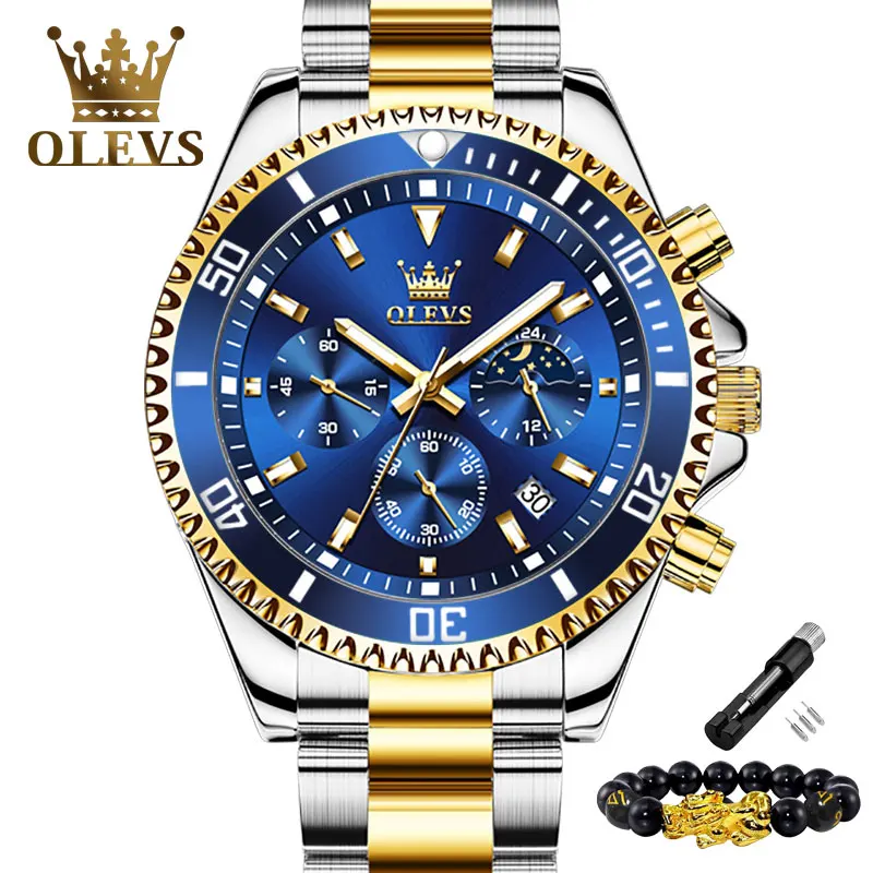 OLEVS Mens Watches Rotatable Big Face Stainless Steel Waterproof Date Analog Quartz Watches Fashion Business WristWatch for Men
OLEVS Mens Watches Rotatable Big Face Stainless Steel Waterproof Date Analog Quartz Watches Fashion Business WristWatch for Men