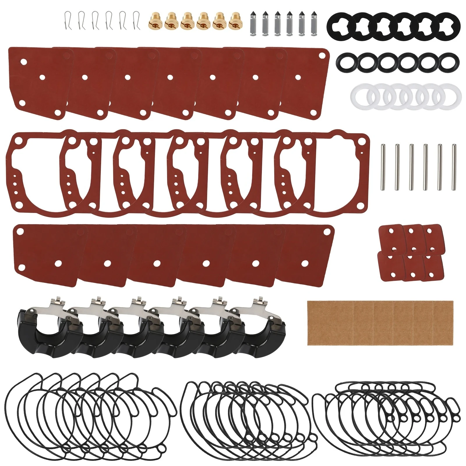 Replace 438996 6Pcs Carburetor Repair Kits Carb Rebuild Kit for Johnson Evinrude V4 V6 150 HP 1998-2002
Replace 438996 6Pcs Carburetor Repair Kits Carb Rebuild Kit for Johnson Evinrude V4 V6 150 HP 1998-2002