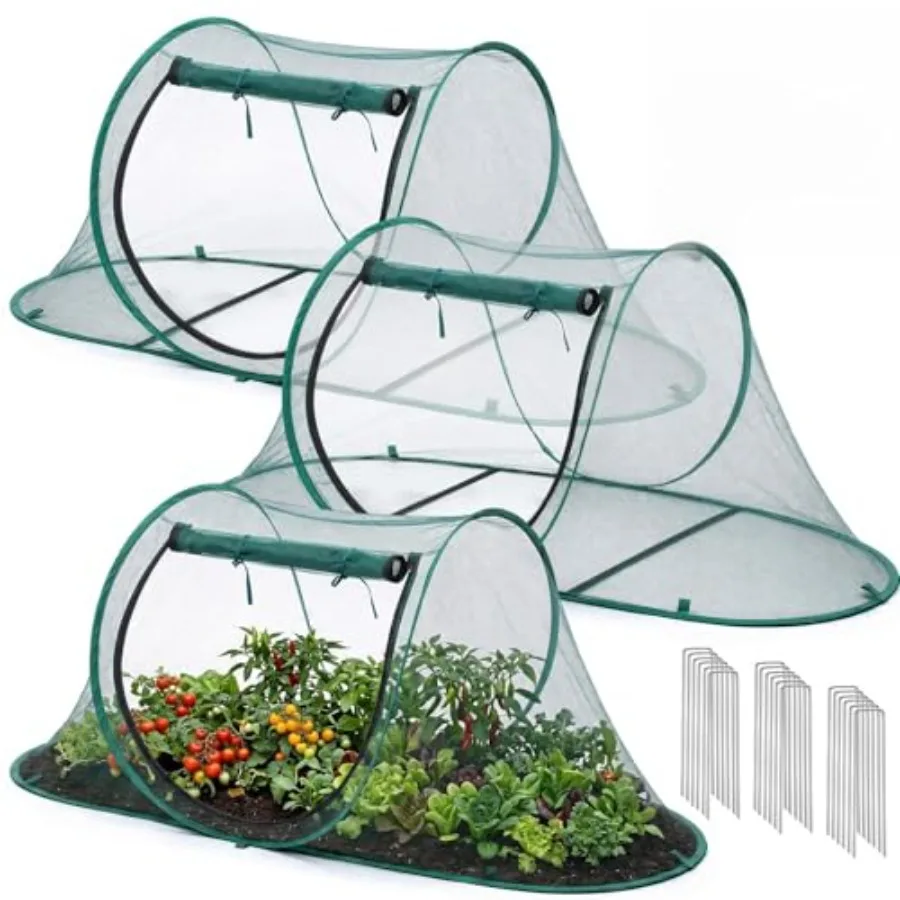3 Pcs 70" x 24" x 24" Large Pop up Garden Mesh Plant Cover Adjustable Plant Netting Cover Vegetable Mesh Protector Net Cage Gua
3 Pcs 70" x 24" x 24" Large Pop up Garden Mesh Plant Cover Adjustable Plant Netting Cover Vegetable Mesh Protector Net Cage Gua