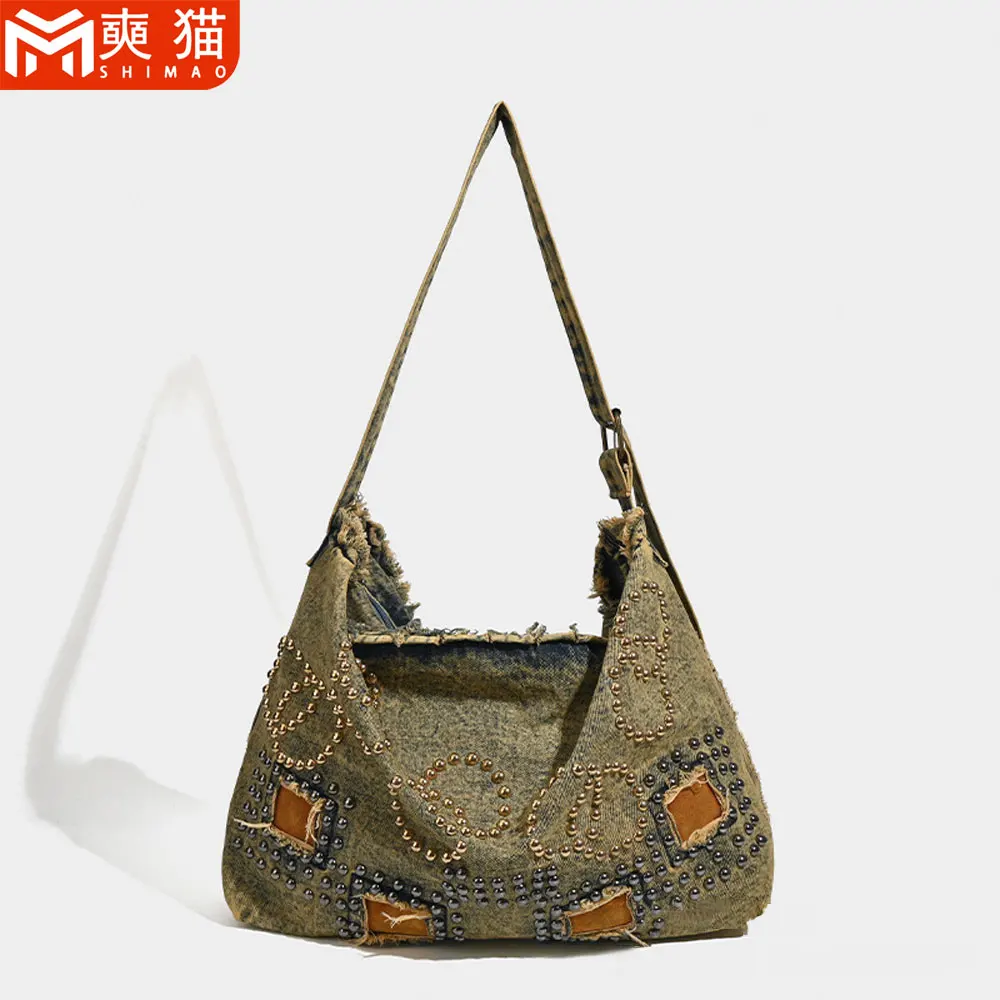 Lazy Style Shoulder Bag For Women Girls Large Capacity Retro Denim Cross-Body Bag Relaxation Shoulder Denim Bag For Women Girls
Lazy Style Shoulder Bag For Women Girls Large Capacity Retro Denim Cross-Body Bag Relaxation Shoulder Denim Bag For Women Girls