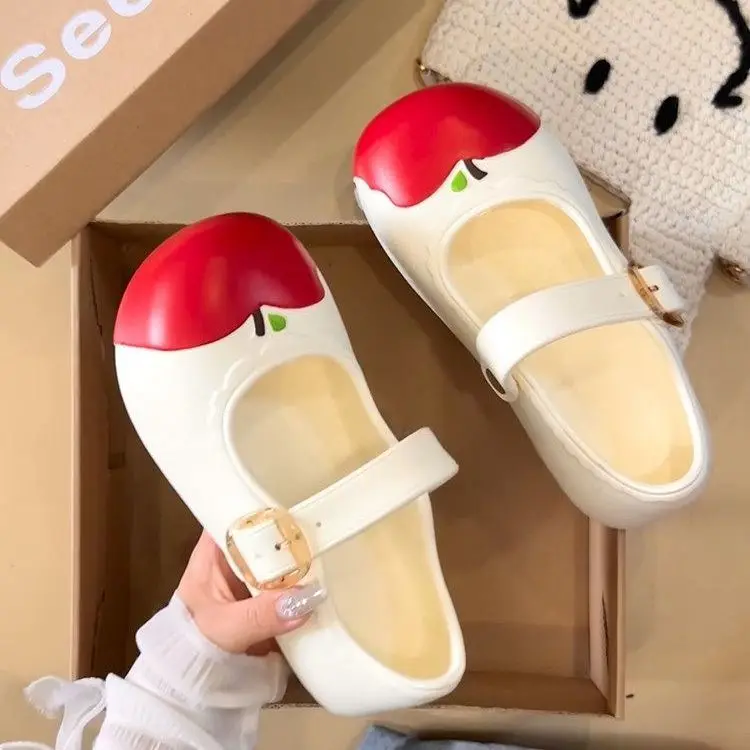 Preppy Style Apple Print Mary Jane Shoes Teenagers Casual Summer EVA Sandals French Retro Anti Odor Buckle Strap Shoes for Women
Preppy Style Apple Print Mary Jane Shoes Teenagers Casual Summer EVA Sandals French Retro Anti Odor Buckle Strap Shoes for Women