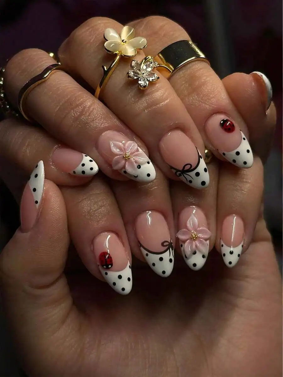 24pcs Short Oval Polka Dot Press-On Nails Set, Includes 1 Double-Sided Adhesive And 1 Nail File, Short Polka Dot Nails Make Your
24pcs Short Oval Polka Dot Press-On Nails Set, Includes 1 Double-Sided Adhesive And 1 Nail File, Short Polka Dot Nails Make Your