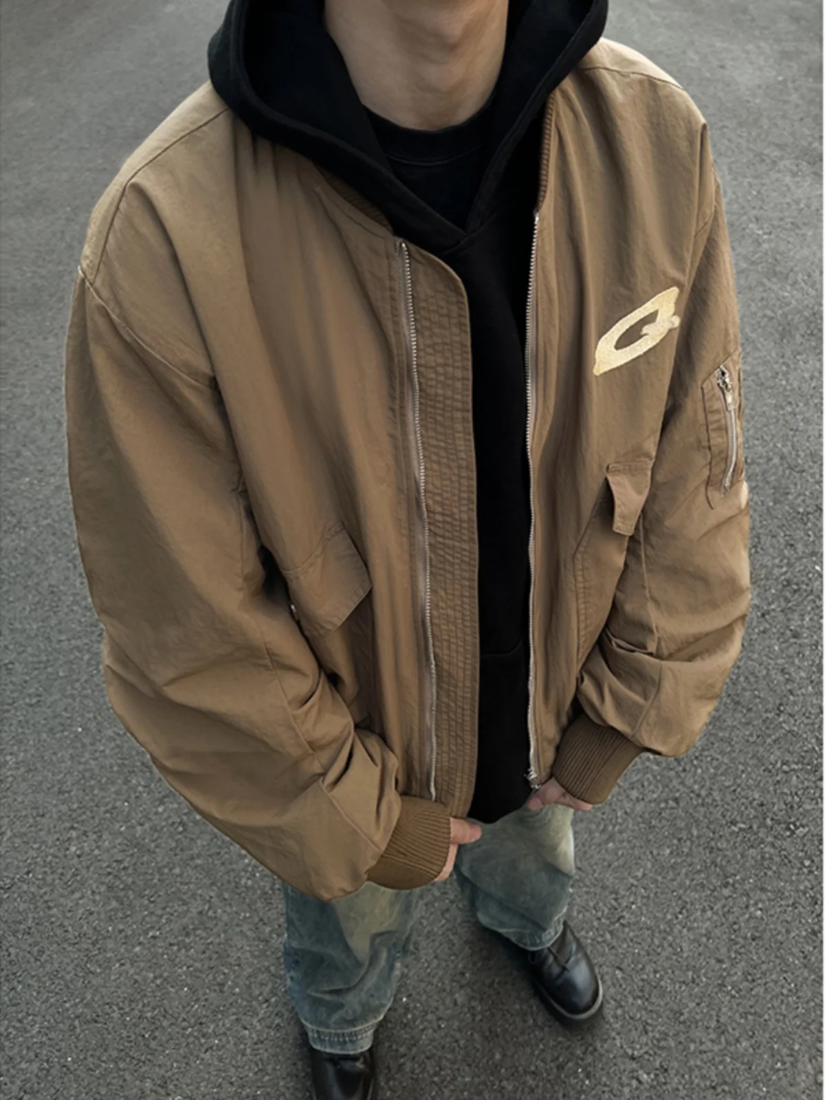 Men's Pilot Jaet Coat Spring Autumn Loose Fit Baseball Collar Zipper Closure Long Sve Stand Tailoring Polyester Fiber
Men's Pilot Jaet Coat Spring Autumn Loose Fit Baseball Collar Zipper Closure Long Sve Stand Tailoring Polyester Fiber