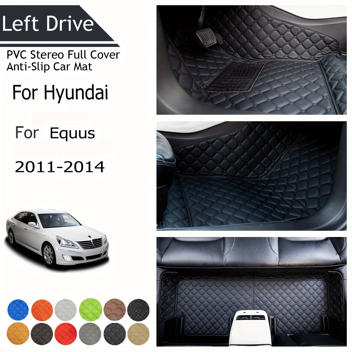 Трехслойный ПВХ полноразмерный Противоскользящий коврик для Hyundai Equus 2011-2014, автомобильные аксессуары
Трехслойный ПВХ полноразмерный Противоскользящий коврик для Hyundai Equus 2011-2014, автомобильные аксессуары