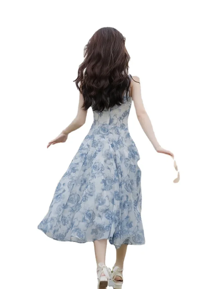 Print Dress for Women 2025 Fashion Fairycore Spaghetti Strap Summer Dress Chic Elegant Square Collar Slim Midi Dress
Print Dress for Women 2025 Fashion Fairycore Spaghetti Strap Summer Dress Chic Elegant Square Collar Slim Midi Dress