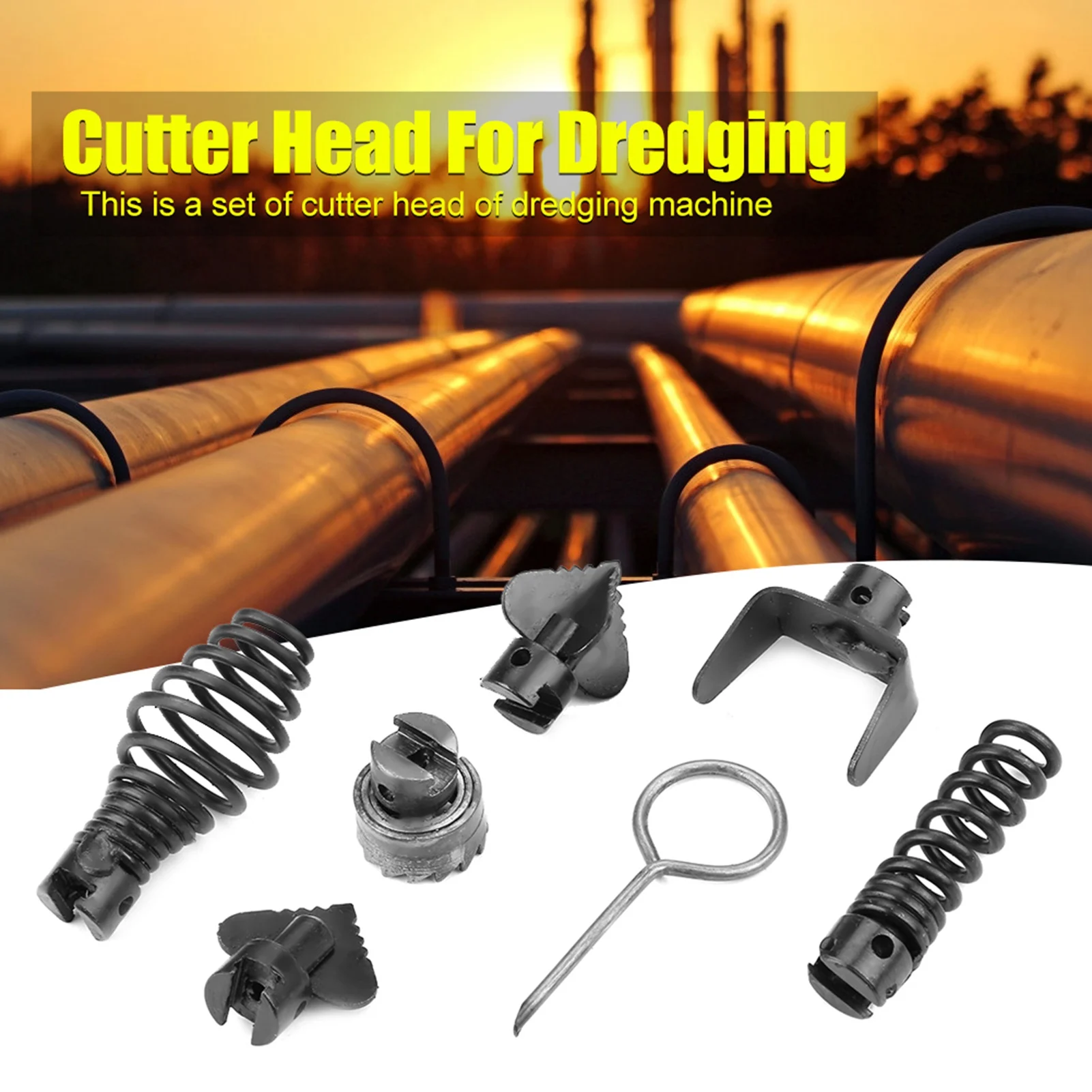 7Pcs 16mm Manganese Steel Drain Cleaner Pipeline Dredging Machine Cutting Head
7Pcs 16mm Manganese Steel Drain Cleaner Pipeline Dredging Machine Cutting Head