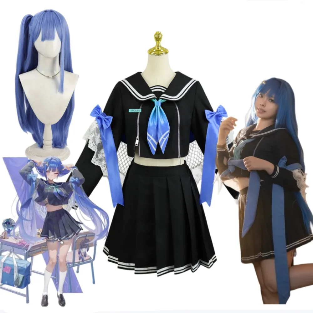 Game Arcana Fortune Mate Same Style Pleated Skirt Uniform Cosplay Costume with Wig Adult Women Halloween Anime Convention Outfit
Game Arcana Fortune Mate Same Style Pleated Skirt Uniform Cosplay Costume with Wig Adult Women Halloween Anime Convention Outfit