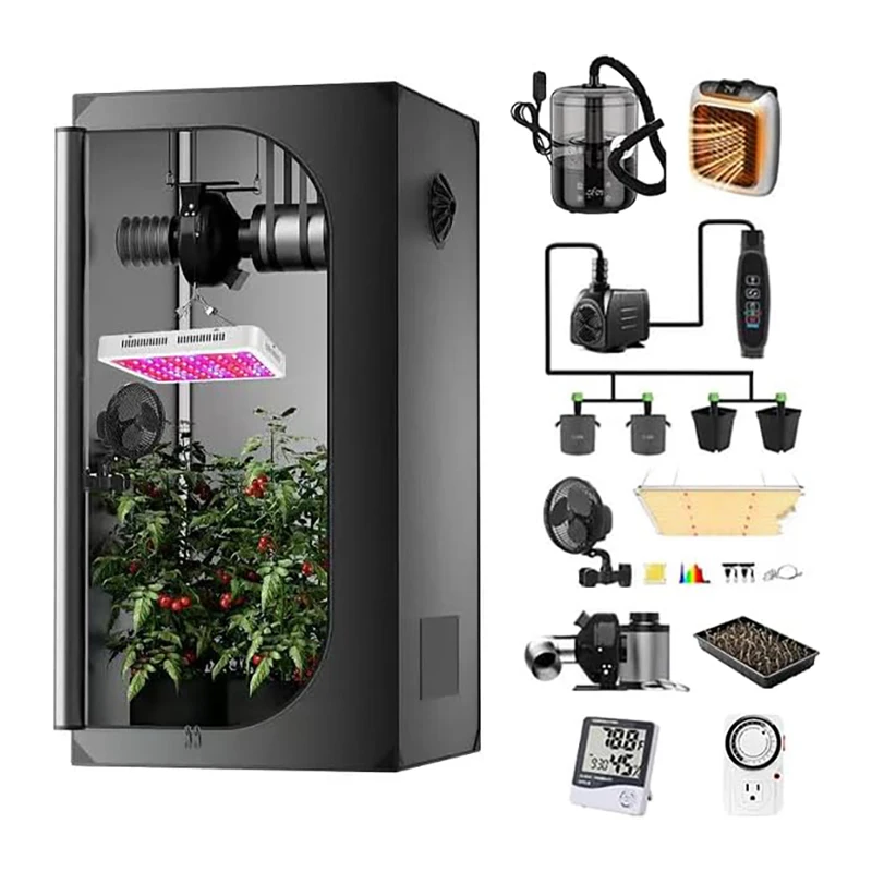 Tent Complete System S1000 LED Grow Light Grow Tent Kit 4" Fan Filter and Humidifier32X32 Integrated Auto Grow
Tent Complete System S1000 LED Grow Light Grow Tent Kit 4" Fan Filter and Humidifier32X32 Integrated Auto Grow