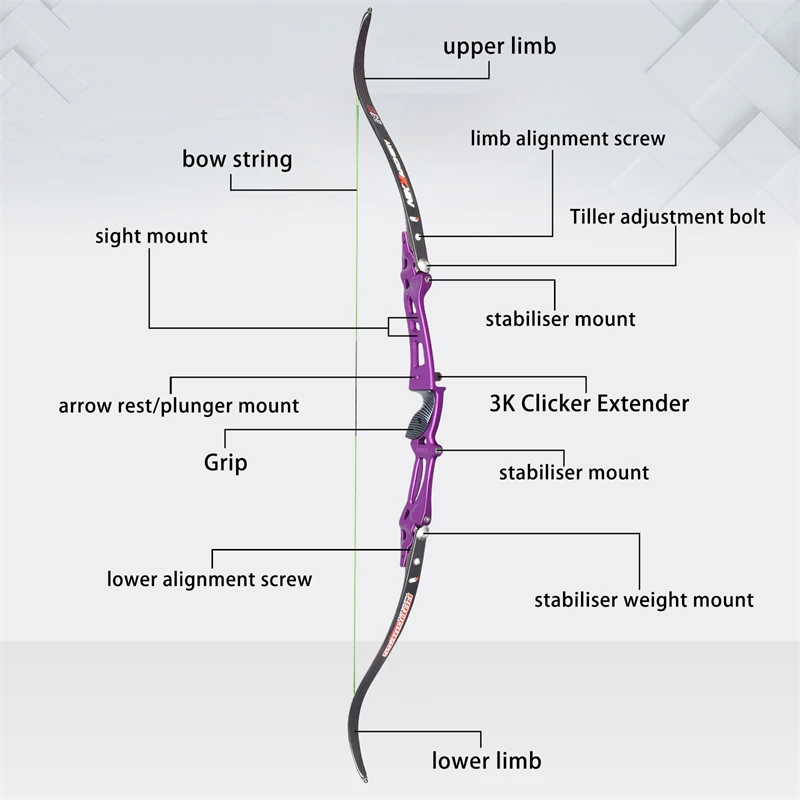 Nika Archery 68" ET-8 Riser With N3 Carbon Fiber ILF Limb 20-50lbs Recurve Bow For Archery Target Shooting Rihgt Hand
Nika Archery 68" ET-8 Riser With N3 Carbon Fiber ILF Limb 20-50lbs Recurve Bow For Archery Target Shooting Rihgt Hand