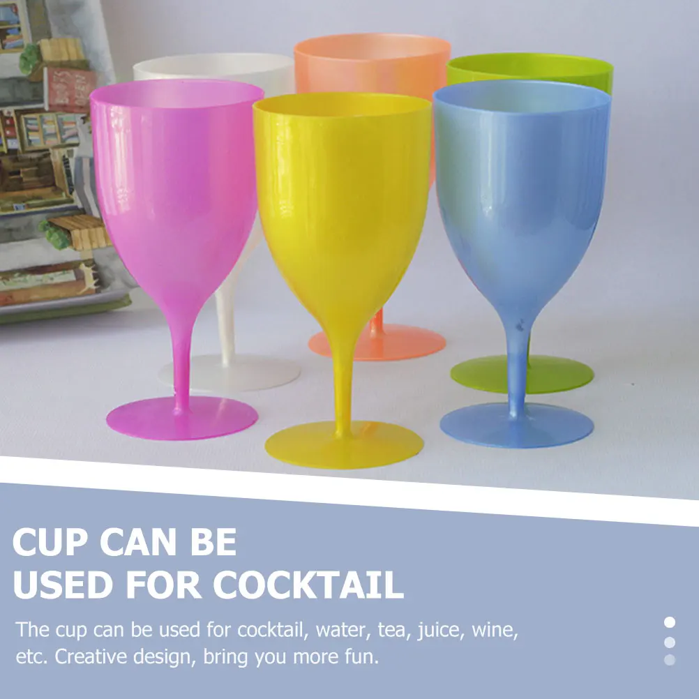 Plastic Goblet Tall Glass Cup Colored Cocktail Party Drinking Unbreakable Kids Disposable Tableware For Bar KTV Restaurant
Plastic Goblet Tall Glass Cup Colored Cocktail Party Drinking Unbreakable Kids Disposable Tableware For Bar KTV Restaurant