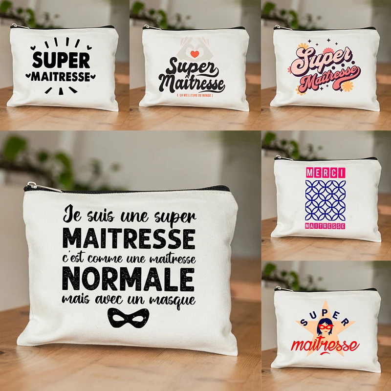 Women's Makeup Bag with French Teacher Appreciation Art Design Cosmetic Case Maitresse École Remerciement Women Pencil Case
Women's Makeup Bag with French Teacher Appreciation Art Design Cosmetic Case Maitresse École Remerciement Women Pencil Case