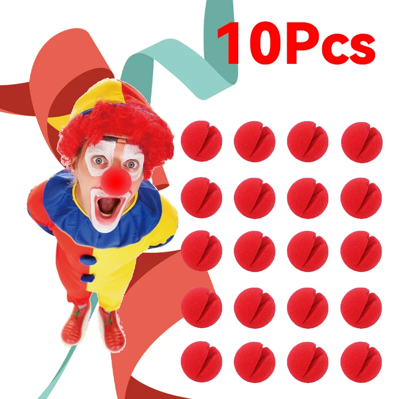 10Pcs Red Clown Noses Foam Sponge Noses Circus Magic Props For Christmas Halloween Comic Costume Party Adults Kid Decoration
10Pcs Red Clown Noses Foam Sponge Noses Circus Magic Props For Christmas Halloween Comic Costume Party Adults Kid Decoration