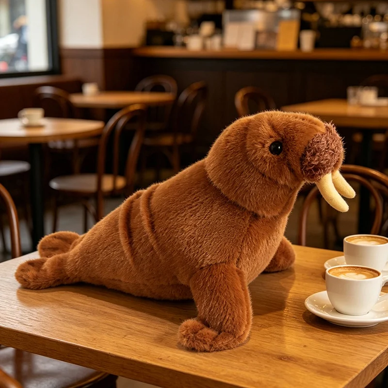 38CM Cute Walrus Plush Toy Realistic Sea Animal Stuffed Walrus Doll with Tusks for Home Decor Cuddling and Birthday Gifts
38CM Cute Walrus Plush Toy Realistic Sea Animal Stuffed Walrus Doll with Tusks for Home Decor Cuddling and Birthday Gifts