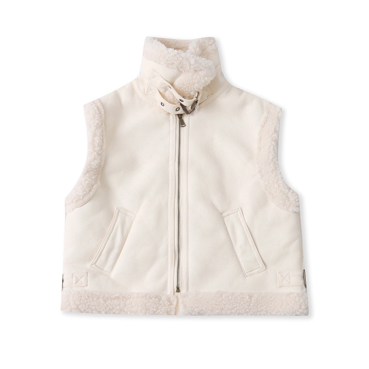 Жилет из искусственной кожи с мехом ягненка, зимний новый женский повседневный универсальный теплый жилет на молнии Bal 9247, зимний жилет Thiened
Жилет из искусственной кожи с мехом ягненка, зимний новый женский повседневный универсальный теплый жилет на молнии Bal 9247, зимний жилет Thiened