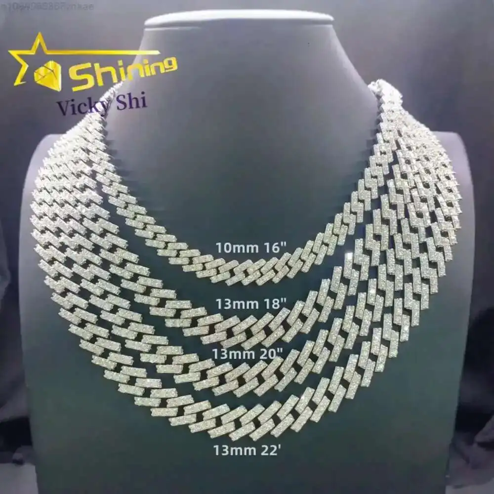 Hip Hop Jewelry Cuban Chain Pass Diamond Tester 8mm 10mm 13mm 925 Sterling Silver Moissanite Cuban Link Chain
Hip Hop Jewelry Cuban Chain Pass Diamond Tester 8mm 10mm 13mm 925 Sterling Silver Moissanite Cuban Link Chain