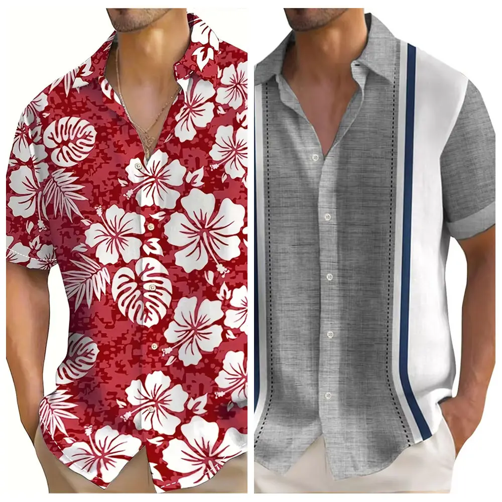 Summer Striped Print Shirts For Men 3d Print Hawaiian Shirt Men Women Fashion Button Down Floral Blouse Beach Shirts Large Size
Summer Striped Print Shirts For Men 3d Print Hawaiian Shirt Men Women Fashion Button Down Floral Blouse Beach Shirts Large Size