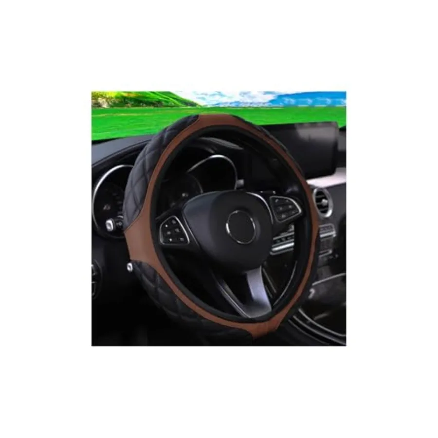 15 Inch Car Leather Steering Wheel Cover, Automotive Accessories Elastic Breathable Anti-Slip Soft Wheel Protector Fits Men and
15 Inch Car Leather Steering Wheel Cover, Automotive Accessories Elastic Breathable Anti-Slip Soft Wheel Protector Fits Men and